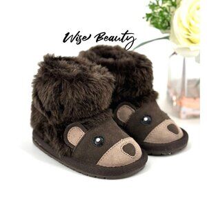 EMU AUSTRALIA Bear Walker Boots Unisex Baby Boy Girl Size 6-12 Month Brown Suede